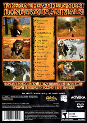 Cabela's Dangerous Hunts 2 box cover back